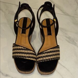 Franco Sarto Terry 2 Black Platform Sandals – Size 7.5